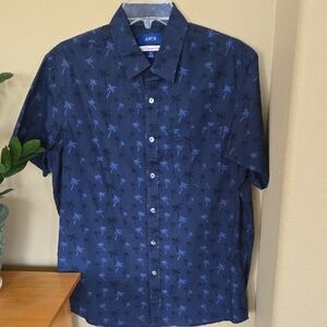 Men's Navy Palm Tree Shirt